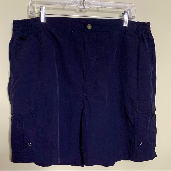 Bass Pro Navy Cargo Performance Shorts Sz 42 - Picture 2 of 11